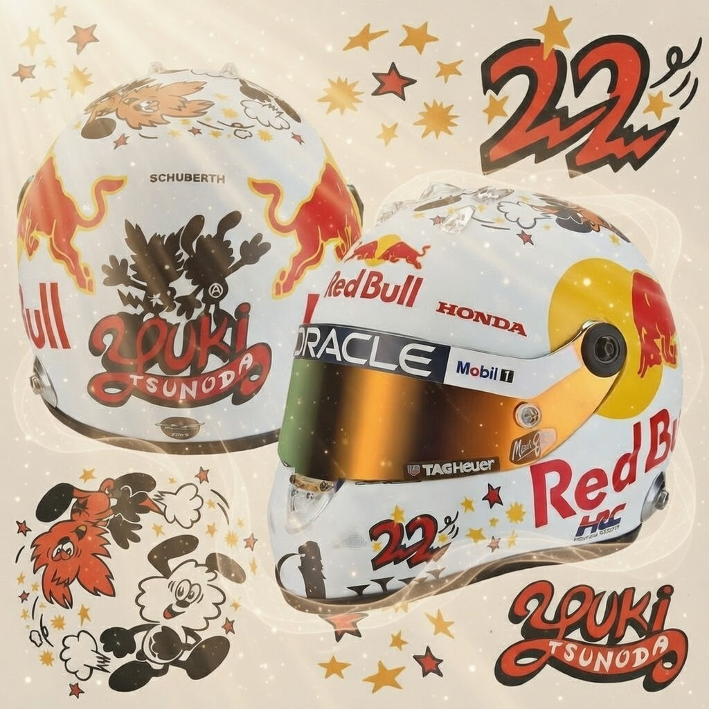 角田裕毅 オフィシャル 別注 2025年 シンガポールGP ヘルメット – EURO