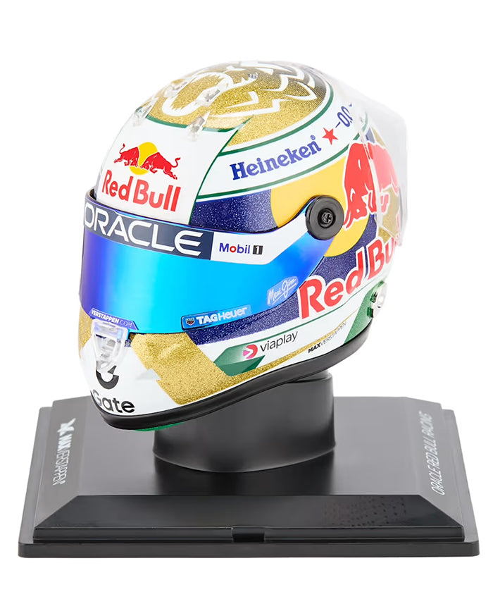 【新品】フェルスタッペン ミニチュアヘルメット1/2 フェルスタッペン別注 2024年 USA ミニヘルメット発売中