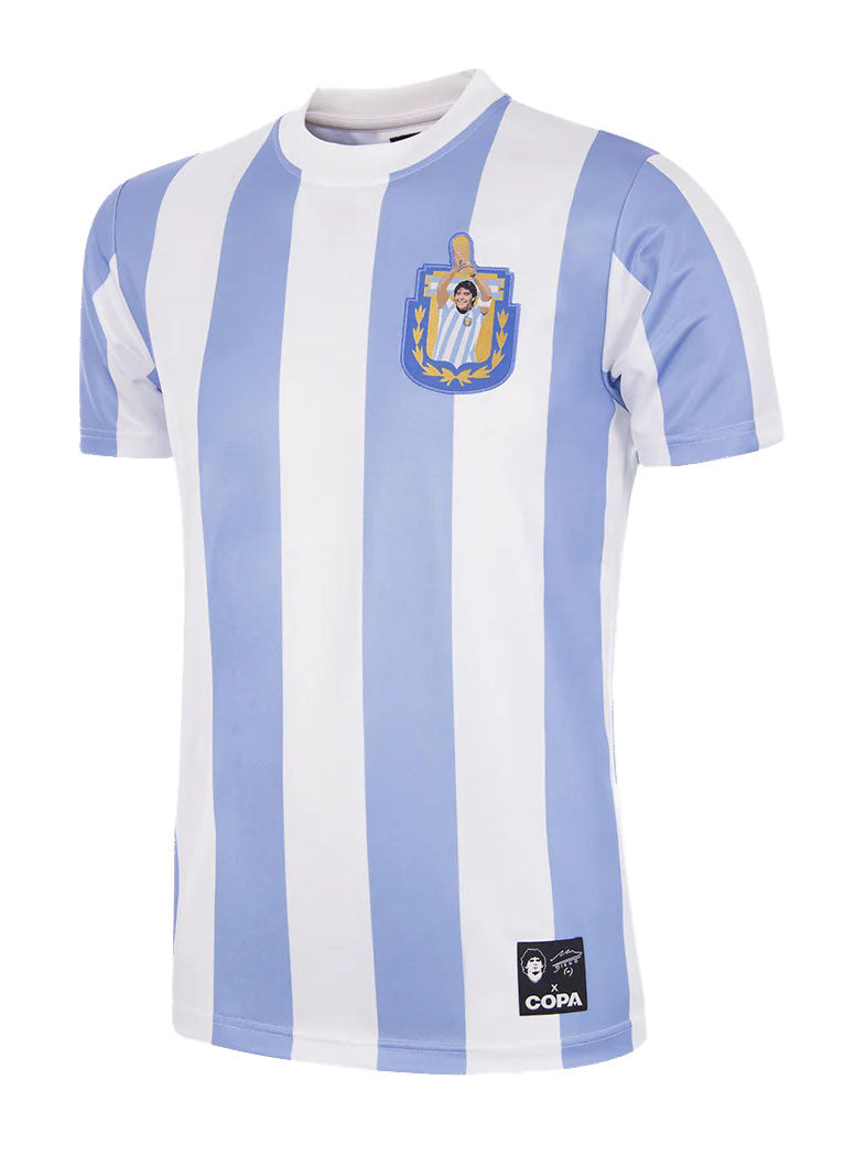 マラドーナ　公式　tシャツ　DIEGO ARMANDO MARADONA Maradona X COPA Argentina 1986 Retro Football Shirt – EURO SPORTS