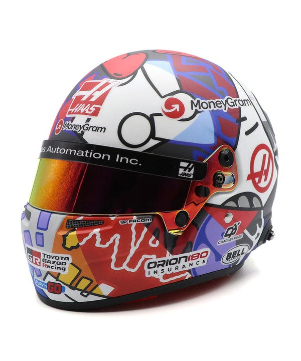 エステバン・オコン 2025年 マイアミGP ハース ヘルメット by BELL 1/2