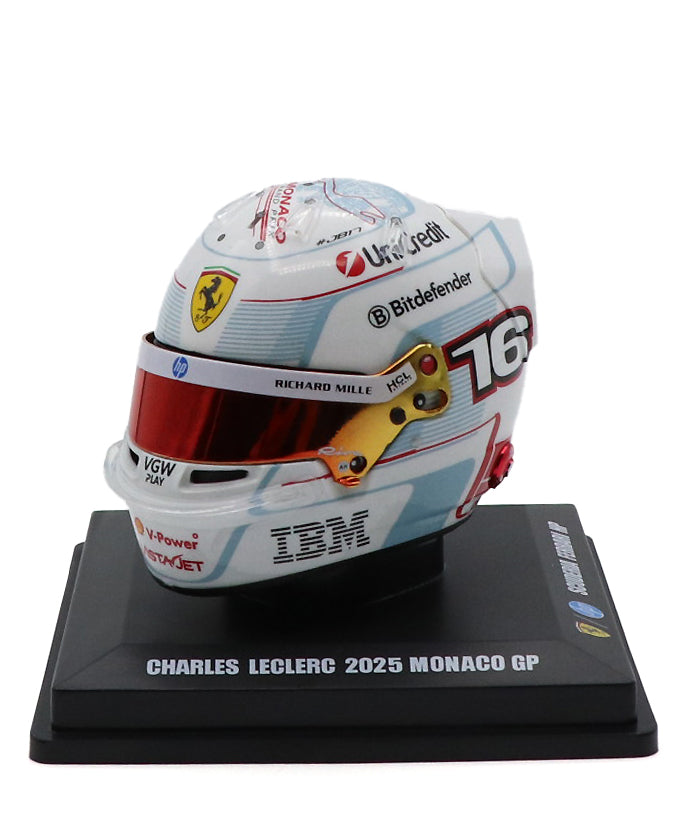 シャルル・ルクレール 2025年 モナコGP フェラーリ ヘルメット by