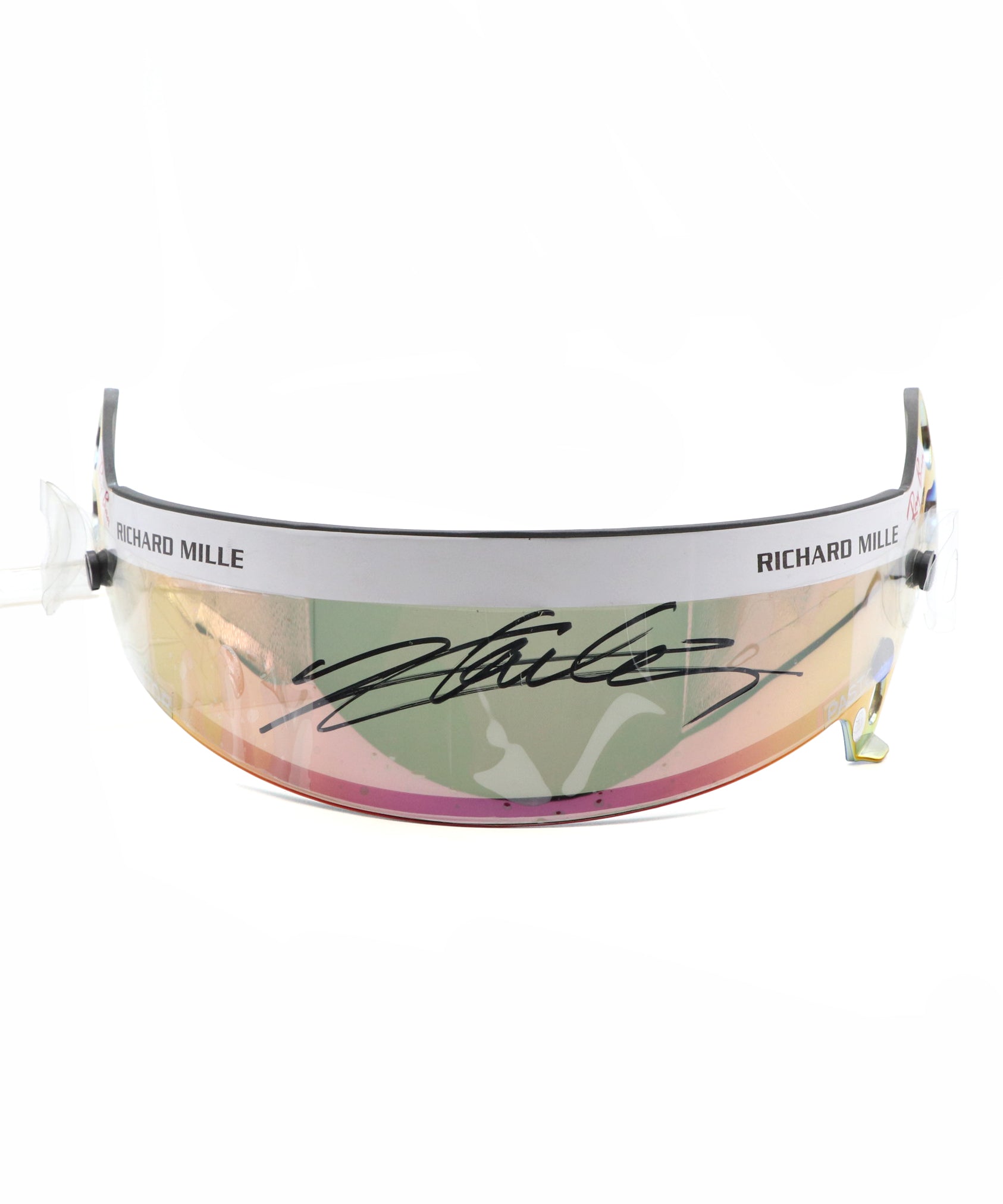 F1 フェラーリ ルクレール 直筆サイン入り ヘルメットバイザー 支給品 シャルル・ルクレール 直筆サイン入り フェラーリ ヘルメット バイザー