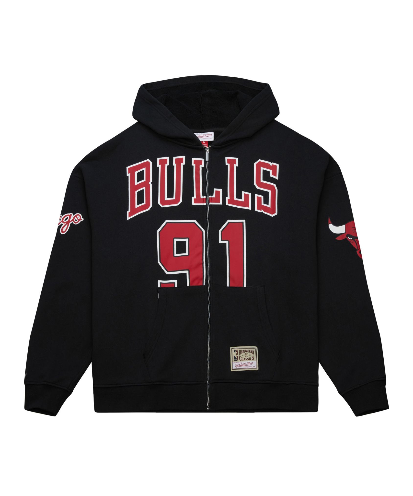 シカゴ・ブルズ オーバーサイズジップフーディー デニス・ロッドマン