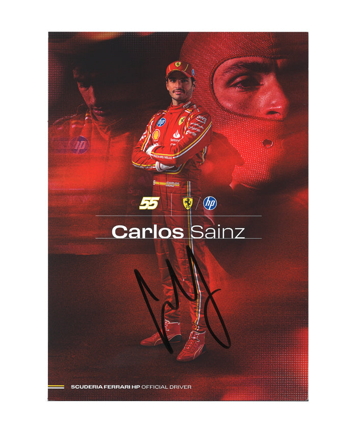 直筆サインドライバーズカード（サインツ） カルロス・サインツ 直筆サイン入り スクーデリア フェラーリ hp