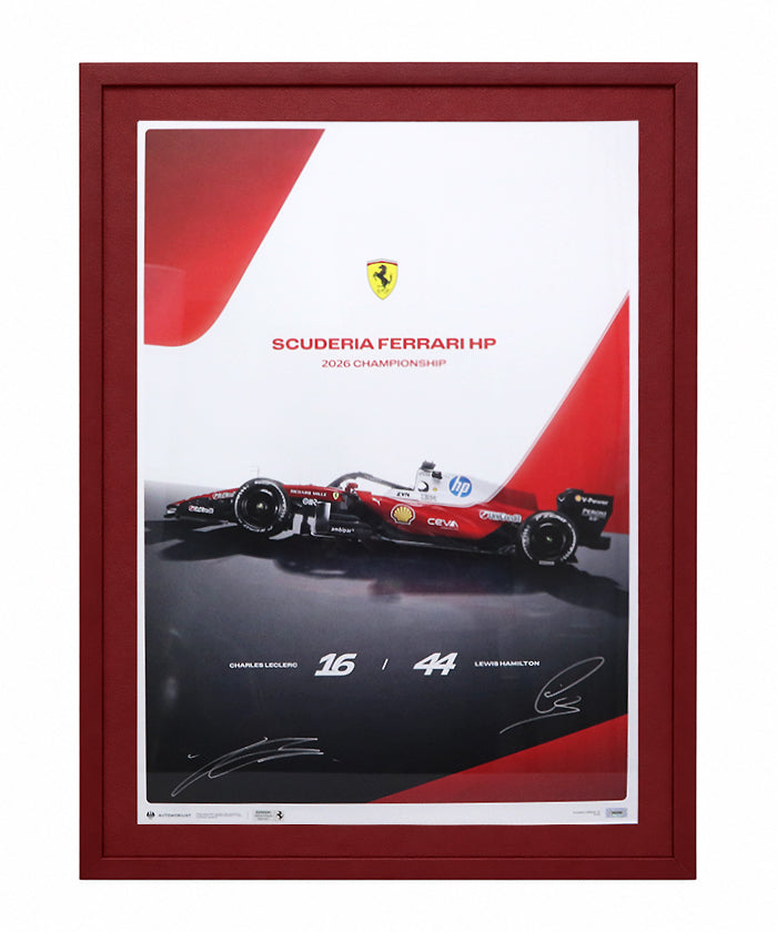 2024年イタリアGP限定 フェラーリ ドライバーズカード　ルクレール　サインツ ハミルトン & ルクレール 直筆サイン入り スクーデリア フェラーリ HP