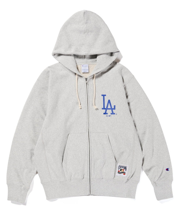 Champion × MLB ロサンゼルス・ドジャース ビンテージ ZIPフーディー