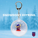 ふわふわ降る雪がかわいいスノードームキーホルダー