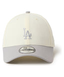 MLB ロサンゼルス・ドジャース NewEra 9FORTY 2トーン キャップ  クロームホワイト/グレー