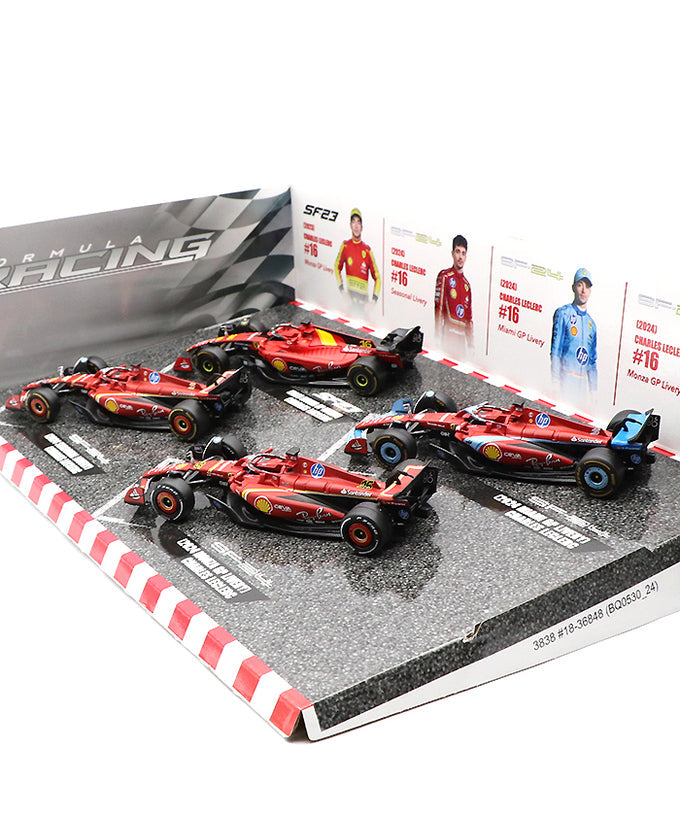 フェラーリ / シャルル・ルクレール F1 モデルカー4台セット by ブラゴ