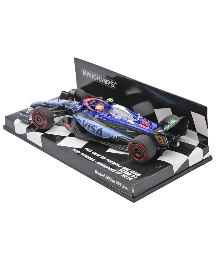 ミニチャンプス VISA CASH RB 角田 日本GP 1/43 京商別注F1 VISA Cash App RB F1 チーム VCARB01 角田裕毅 2024年 シンガポールGP
