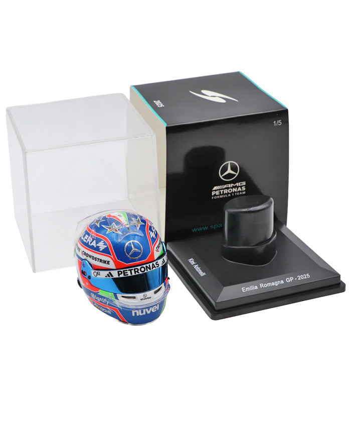 F1メルセデス 2025年チームカード キミ・アントネリ ミニヘルメット キミ・アントネッリ 2025年 エミリアロマーニャGP メルセデス