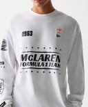 マクラーレン F1チーム NewEra ロングスリーブ レーシング Tシャツ ホワイト