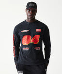 オラクル レッドブルレーシング NEWERA グラフィック ロングスリーブ Tシャツ BK