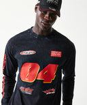 オラクル レッドブルレーシング NEWERA グラフィック ロングスリーブ Tシャツ BK
