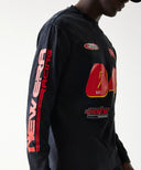 オラクル レッドブルレーシング NEWERA グラフィック ロングスリーブ Tシャツ BK