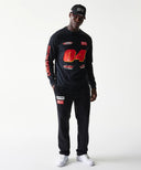 オラクル レッドブルレーシング NEWERA グラフィック ロングスリーブ Tシャツ BK