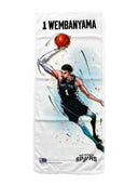 [NBA] サンアントニオ·スパーズ／ビクター·ウェンバンヤマ イラストフェイスタオル