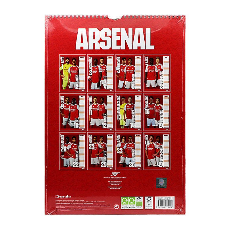 アーセナル A3壁掛けカレンダー 2026 – EURO SPORTS ONLINE STORE