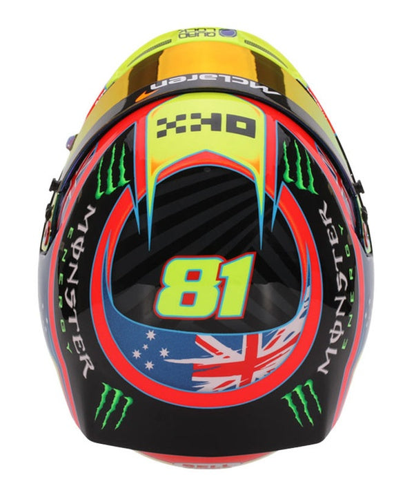 オスカー・ピアストリ 2025年 マクラーレン ヘルメット by BELL 1/2