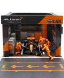 マクラーレン F1 MCL38  ランド・ノリス ジオラマ ピットストップセット by ブラゴ 1/43スケール