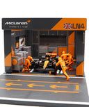 マクラーレン F1 MCL38  ランド・ノリス ジオラマ ピットストップセット by ブラゴ 1/43スケール