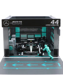 メルセデス AMG ペトロナス F1 W15 ルイス・ハミルトン ジオラマ ピットストップセット by ブラゴ 1/43スケール
