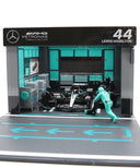 メルセデス AMG ペトロナス F1 W15 ルイス・ハミルトン ジオラマ ピットストップセット by ブラゴ 1/43スケール