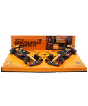 マクラーレン F1チーム MCL38 ランド・ノリス＆オスカー・ピアストリ 2024年 コンストラクターズチャンピオン セット by ミニチャンプス 1/43スケール