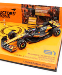 マクラーレン F1チーム MCL38 ランド・ノリス＆オスカー・ピアストリ 2024年 コンストラクターズチャンピオン セット by ミニチャンプス 1/43スケール