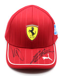 ハミルトン＆ルクレール直筆サイン入り スクーデリア フェラーリ HP チーム キャップ 2025年（チーム支給品）