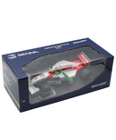 セバスチャン･ベッテル マクラーレン MP4/8 セナ トリビュート ショーラン 2024年5月18日 イモラサーキット by ミニチャンプス 1/18スケール