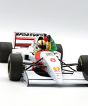 セバスチャン･ベッテル マクラーレン MP4/8 セナ トリビュート ショーラン 2024年5月18日 イモラサーキット by ミニチャンプス 1/18スケール