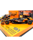 マクラーレン F1チーム MCL38 ランド・ノリス＆オスカー・ピアストリ 2024年 コンストラクターズチャンピオン セット by ミニチャンプス 1/43スケール