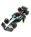 メルセデス AMG ペトロナス F1チーム W15 E ルイス･ハミルトン 2024年 アブダビGP メルセデスラストレース フィギア付 by ミニチャンプス 1/18スケール