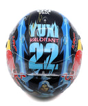 角田裕毅 直筆サイン入り 2024年 ベルギーGP 『VALORANT』VCARB ヘルメット by Arai 1/2スケール