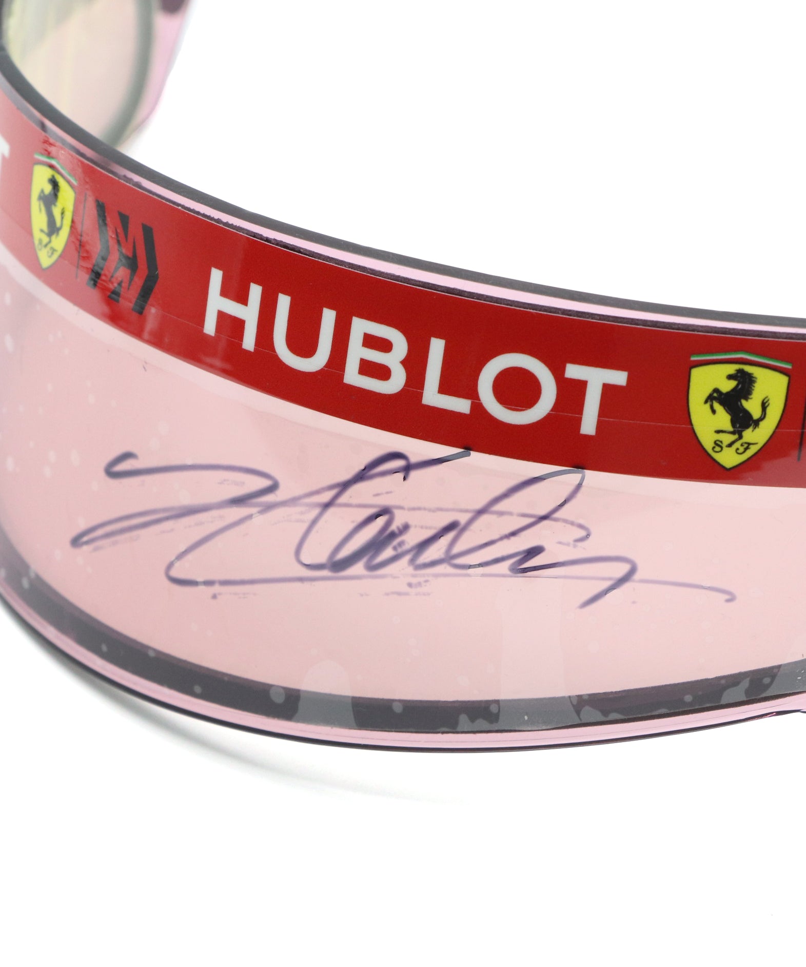 シャルル・ルクレール 直筆サイン入りフェラーリ ヘルメット バイザー