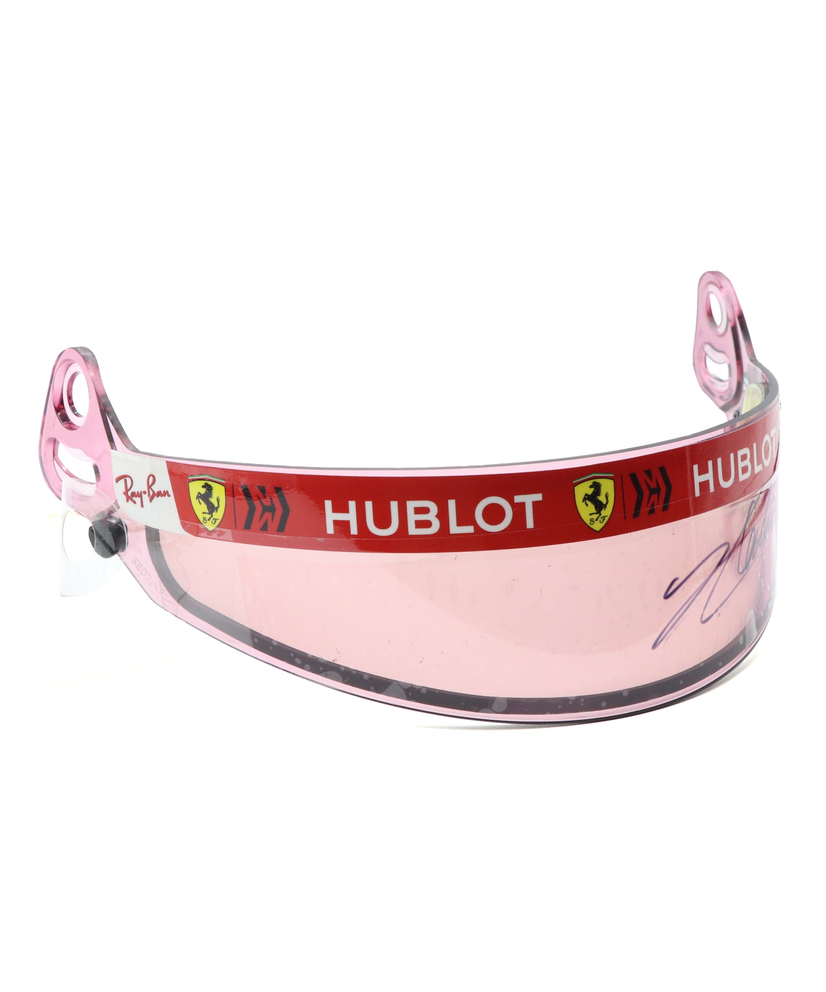 シャルル・ルクレール 直筆サイン入りフェラーリ ヘルメット バイザー