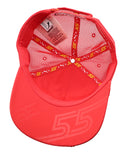 カルロス・サインツ 直筆サイン入り スクーデリア フェラーリ HP チーム GRAZIE CARLOS ドライバー キャップ 2024年 (チーム支給品)