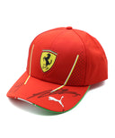 ルクレール＆サインツ 直筆サイン入り スクーデリア フェラーリ チーム キャップ 2024年  (チーム支給品)
