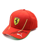 ルクレール＆サインツ 直筆サイン入り スクーデリア フェラーリ チーム キャップ 2024年  (チーム支給品)