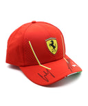 ルクレール＆サインツ 直筆サイン入り スクーデリア フェラーリ チーム キャップ 2024年  (チーム支給品)