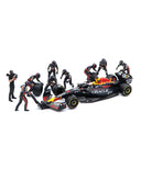 オラクル レッドブル レーシング ホンダ RB19 マックス・フェルスタッペン 2023年 日本GP ピットクルーセット by MINI GT 1/64スケール