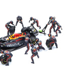 オラクル レッドブル レーシング ホンダ RB19 マックス・フェルスタッペン 2023年 日本GP ピットクルーセット by MINI GT 1/64スケール