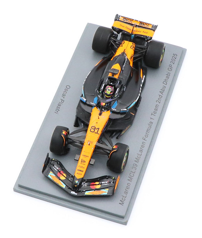 オスカー・ピアストリ（2025 マクラーレンF1チーム） ガラスフレームプリント マクラーレン F1 チーム MCL39 オスカー・ピアストリ 2025年 アブダビ