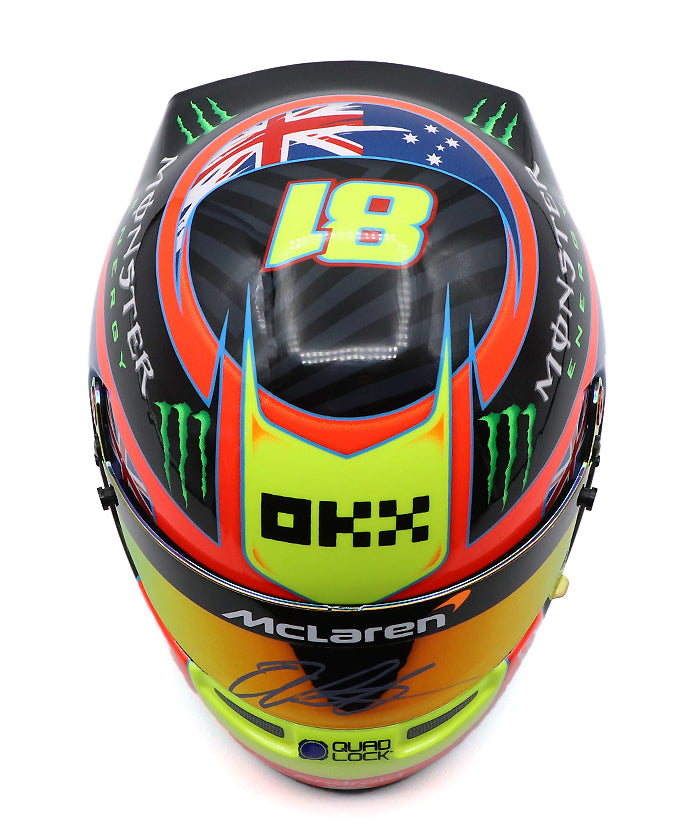 オスカー・ピアストリ 直筆サイン入り 2025年 マクラーレン ヘルメット