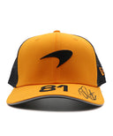 オスカー・ピアストリ直筆サイン入り マクラーレン ドライバーキャップ 2025年（レプリカモデル）