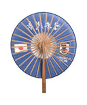 サッカー日本代表 丸形扇子