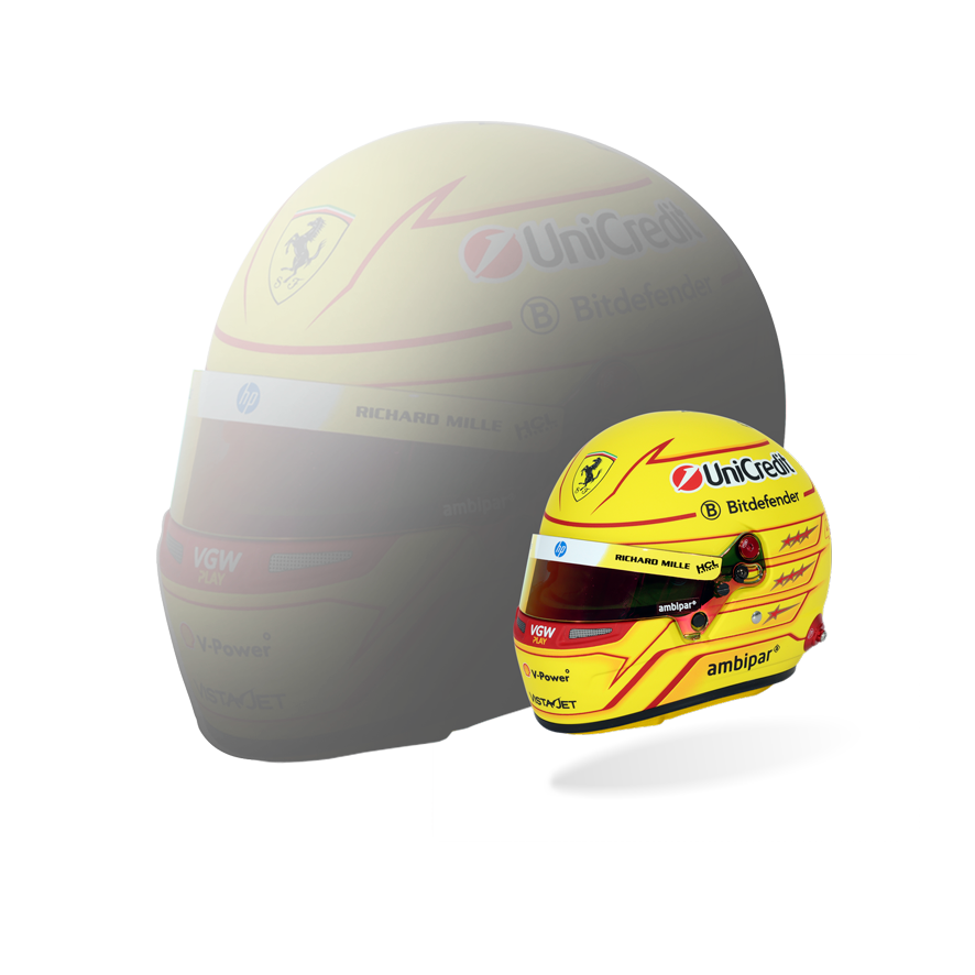 ルイス・ハミルトン 2025年 フェラーリ ヘルメット by BELL 1/2