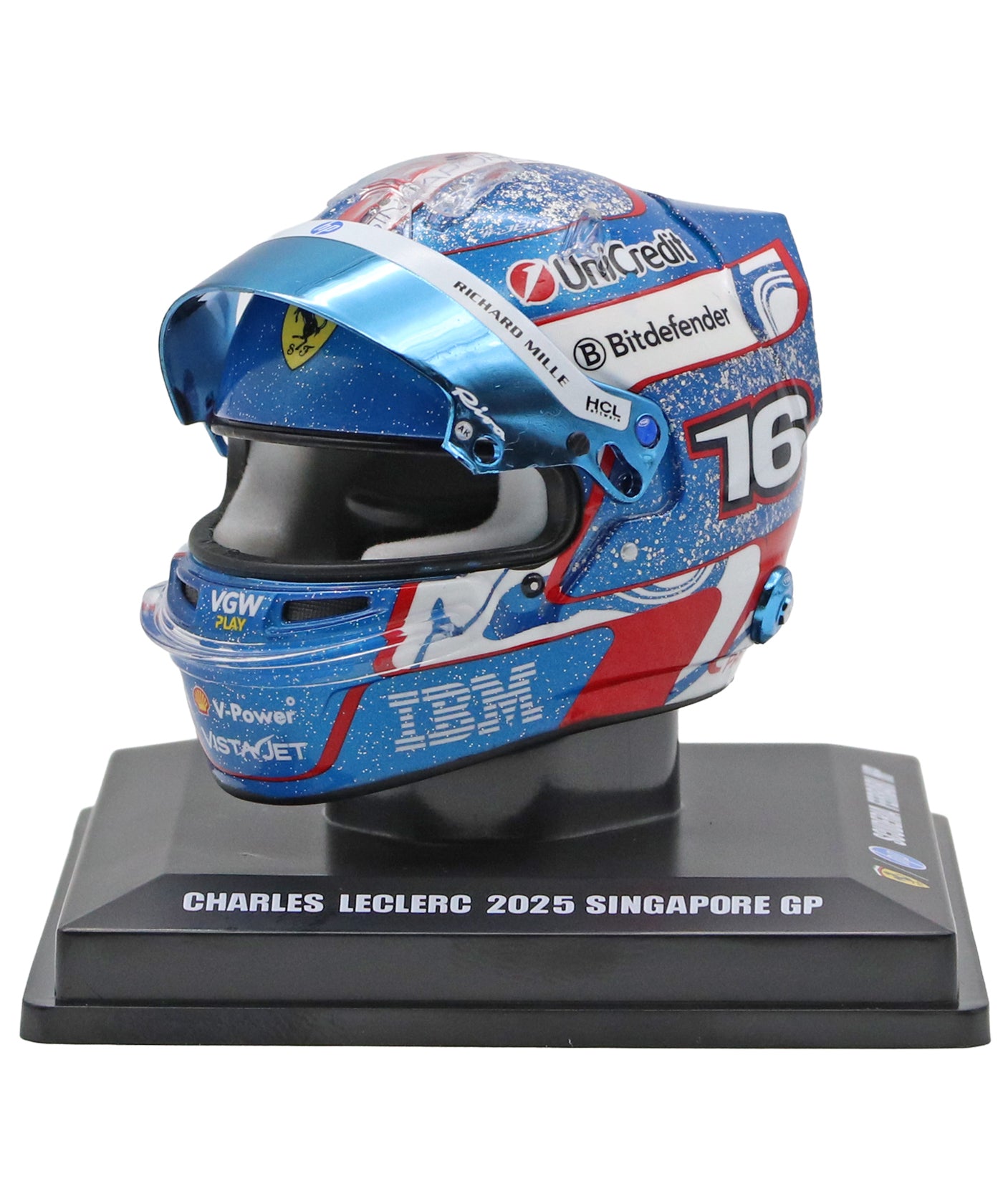 シャルル・ルクレール 2025年 シンガポールGP フェラーリ ヘルメット