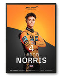 ランド・ノリス マクラーレン F1チーム ポスター 2025年 30x40cm 額装済み